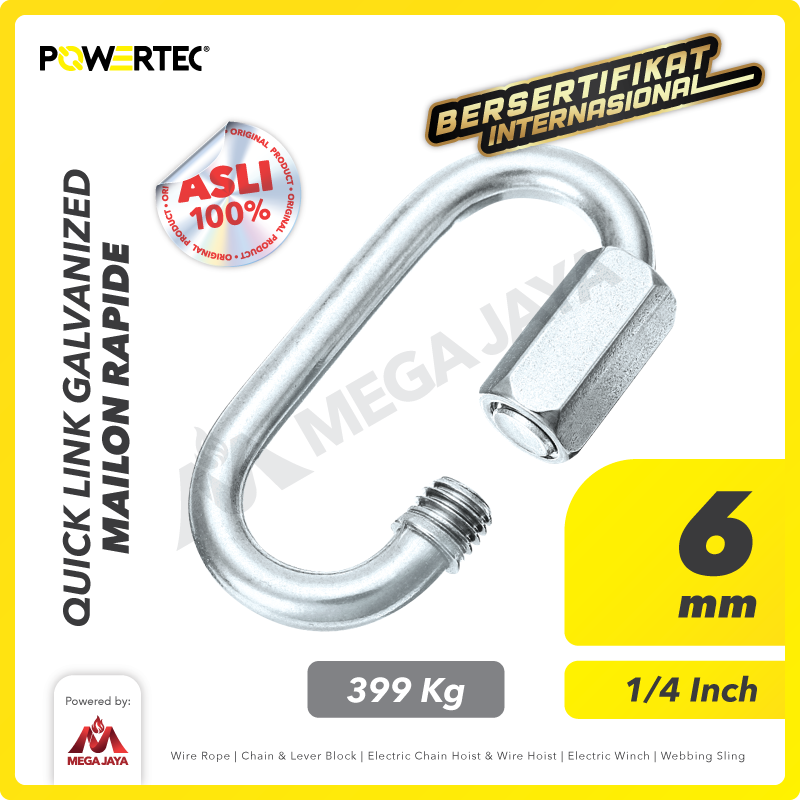 Quick Link / Mailon Rapide 6mm Screw Lock Climbing Gear POWERTEC