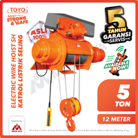 Electric Wire Rope Hoist 5 Ton  x 12 Meter SH Series TOYO