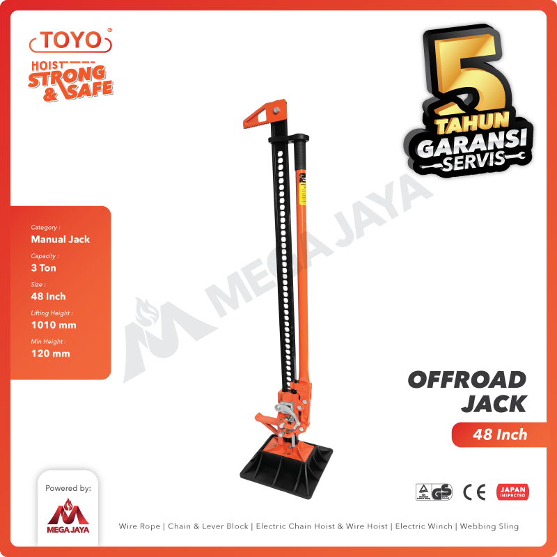 Offroad Jack / Dongkrak Mobil Farm Lift 48 Inch x 1 Meter TOYO