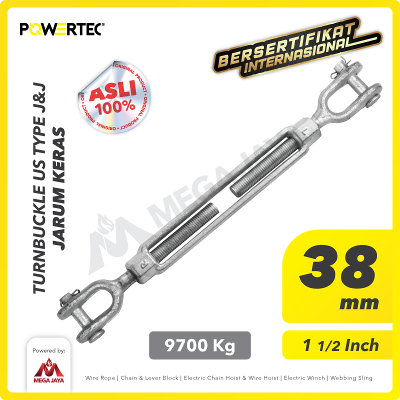 Turnbuckle / Jarum Keras US Type Jaw & Jaw 1-1/2" x 24" Span POWERTEC