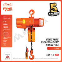 Electric Chain Hoist 3 Ton  x 6 Meter KD Series TOYO
