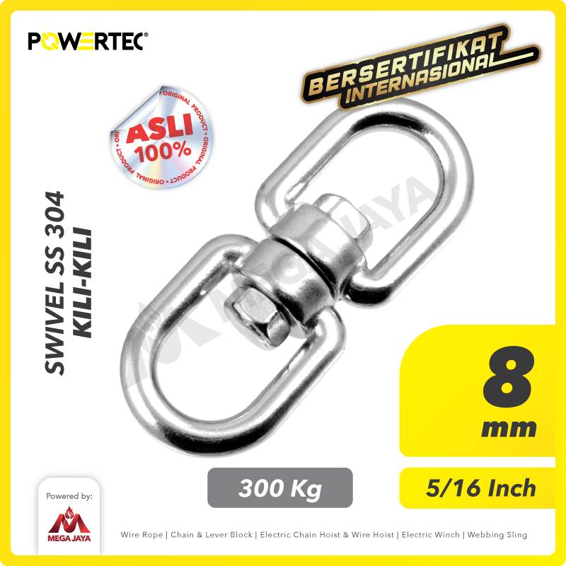 Swivel SS 304 / Kili kili 8mm - 5/16" POWERTEC