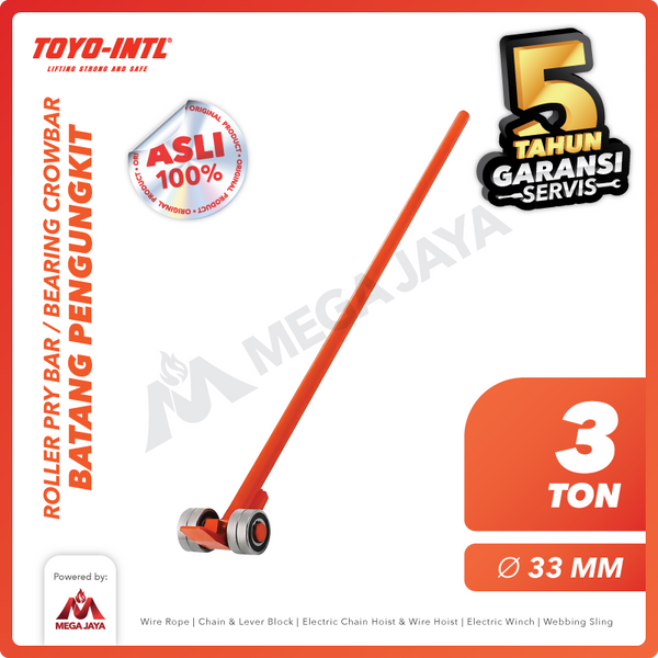 Roller Pry Bar / Bearing Crowbar 3 Ton TOYO-INTL