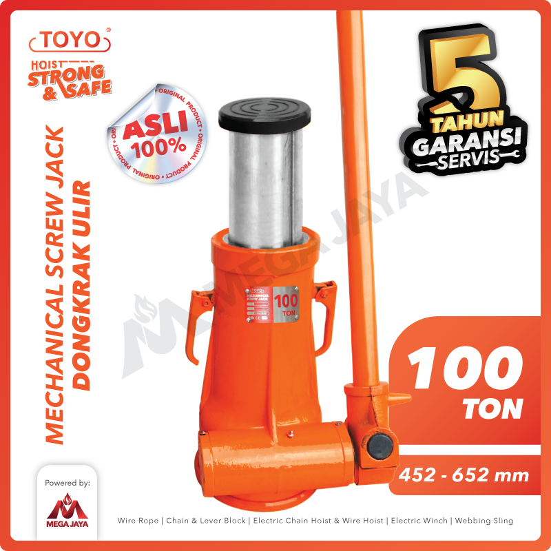 Screw Jack / Dongkrak Ulir Botol 100 Ton TOYO