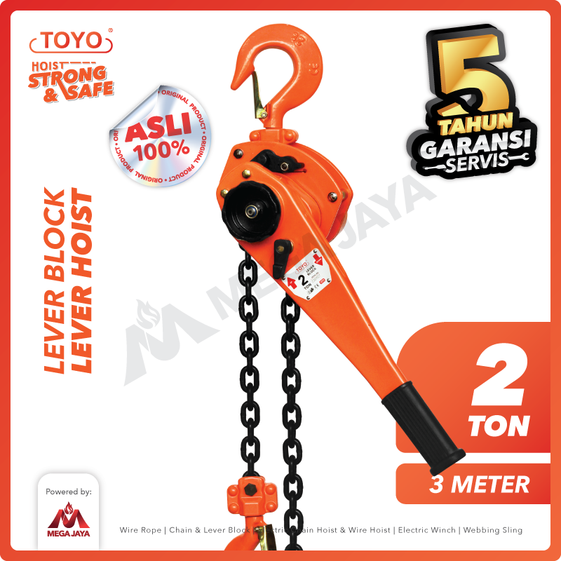 Lever Block / Lever Hoist 2 Ton x 3 Meter TOYO