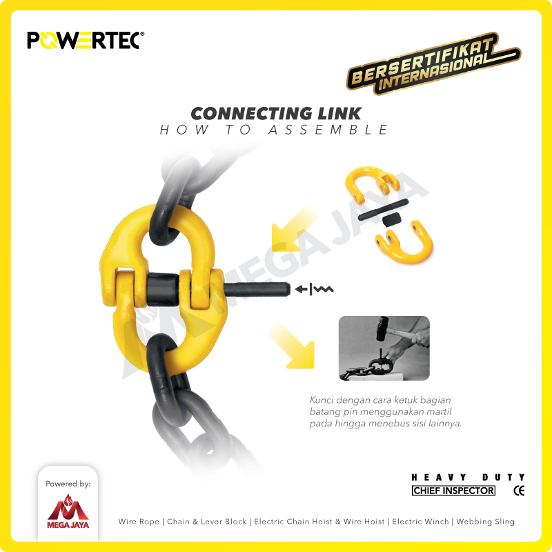 Connecting Link / Hammerlock A-337 6mm - 1 Ton - 1/4" POWERTEC