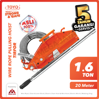 Wire Rope Pulling Hoist / Tirfor 1.6 Ton x 20 Meter TOYO