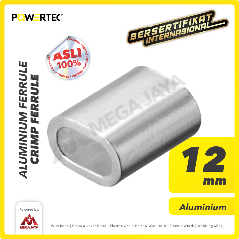 Aluminium Ferrule / Crimp Ferrule 12mm POWERTEC