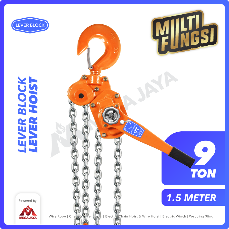 Lever Block / Lever Hoist 9 Ton x 1.5 Meter RRT