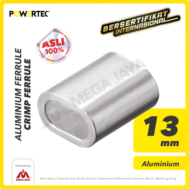 Aluminium Ferrule / Crimp Ferrule 13mm POWERTEC