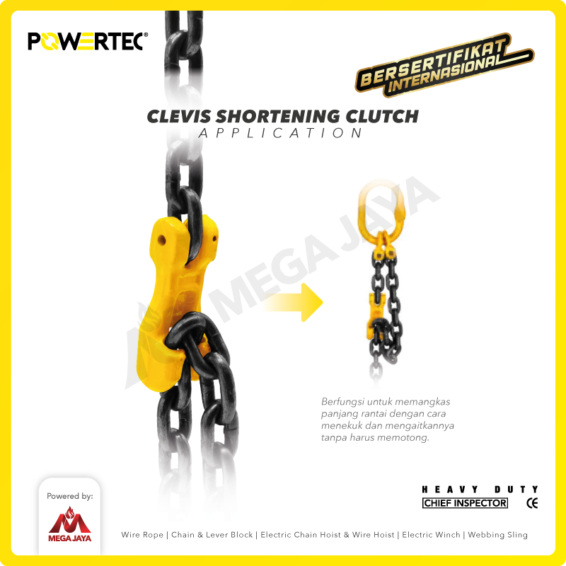 Clevis Shortening Clutch 6mm - 1 Ton POWERTEC