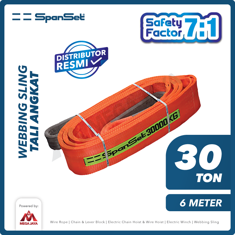 Webbing Sling Belt / Tali Angkat 30 Ton x 6 Meter SPANSET
