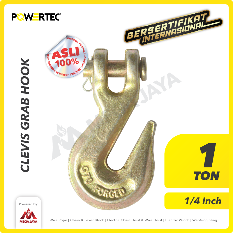 Clevis Grab Hook 1/4" POWERTEC