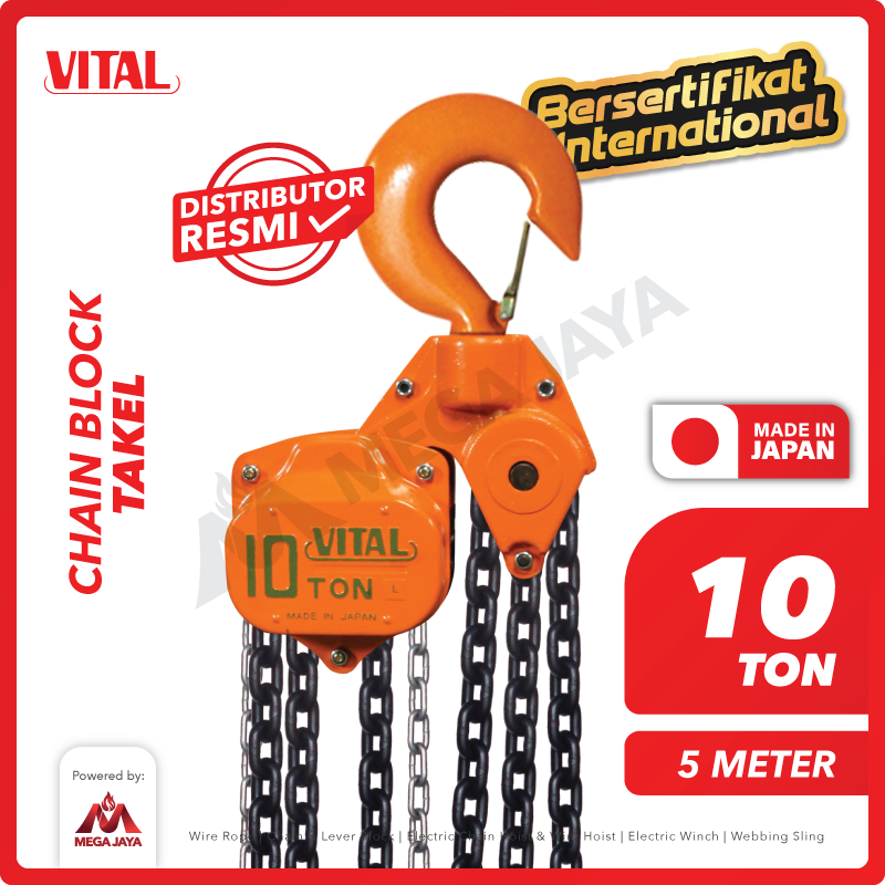 Chain Block / Takel 10 Ton x 5 Meter VITAL