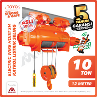 Electric Wire Rope Hoist 10 Ton  x 12 Meter SH Series TOYO