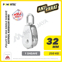 Small Pulley SS 304 Katrol Kerekan 32mm - 1 Sheave Stainless POWERTEC
