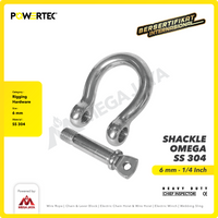 Bow Shackle Omega Stainless Steel 304 6mm POWERTEC Segel SS