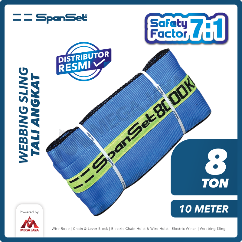 Webbing Sling Belt / Tali Angkat 8 Ton x 10 Meter SPANSET
