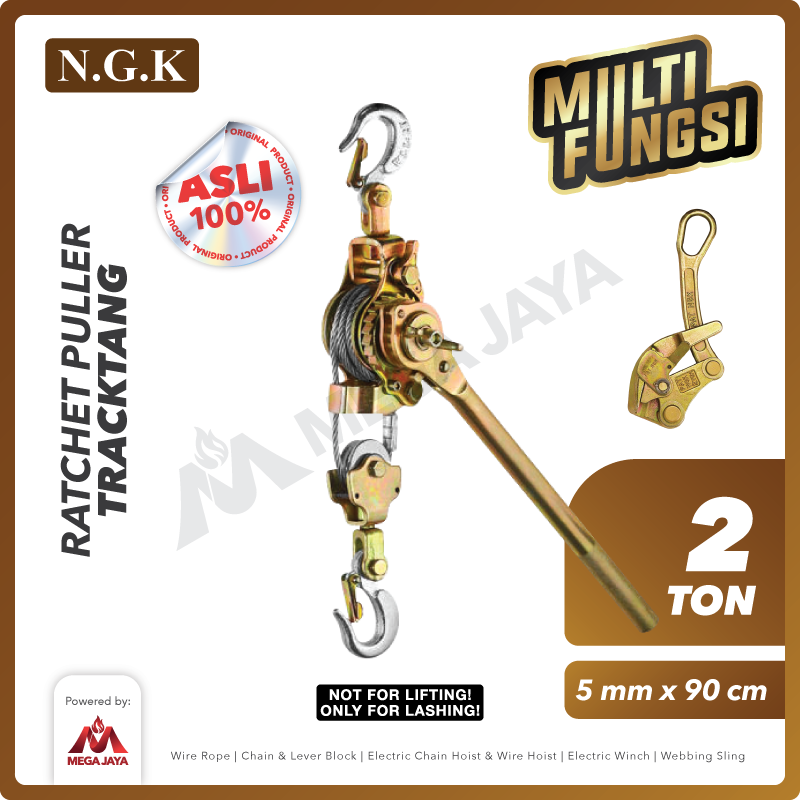 Ratchet Puller 2 Ton x 0.9 Meter Tracktang Kodokan Puller Grip NGK