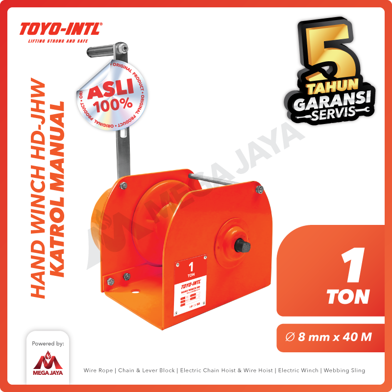 Hand Winch / Boat Winch / Katrol Manual 1 Ton HD TOYO-INTL