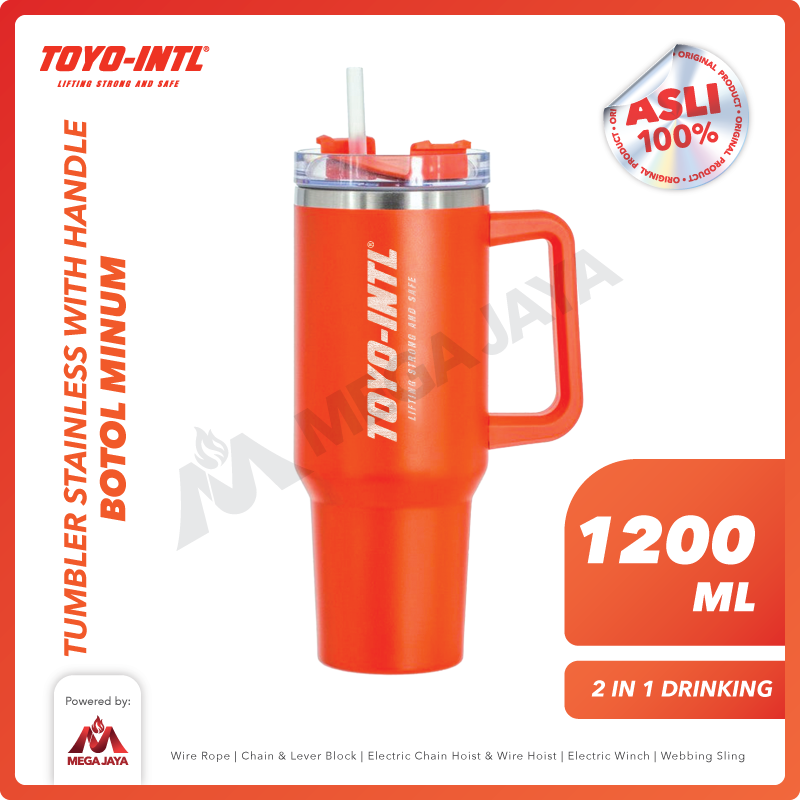 Tumbler Handle 2in1 / Botol Minum / Stainless steel Vacuum Insulated Bottle 1200ml Termos TOYO-INTL