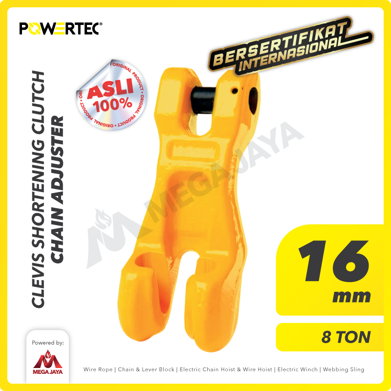 Clevis Shortening Clutch 16mm - 8 Ton POWERTEC