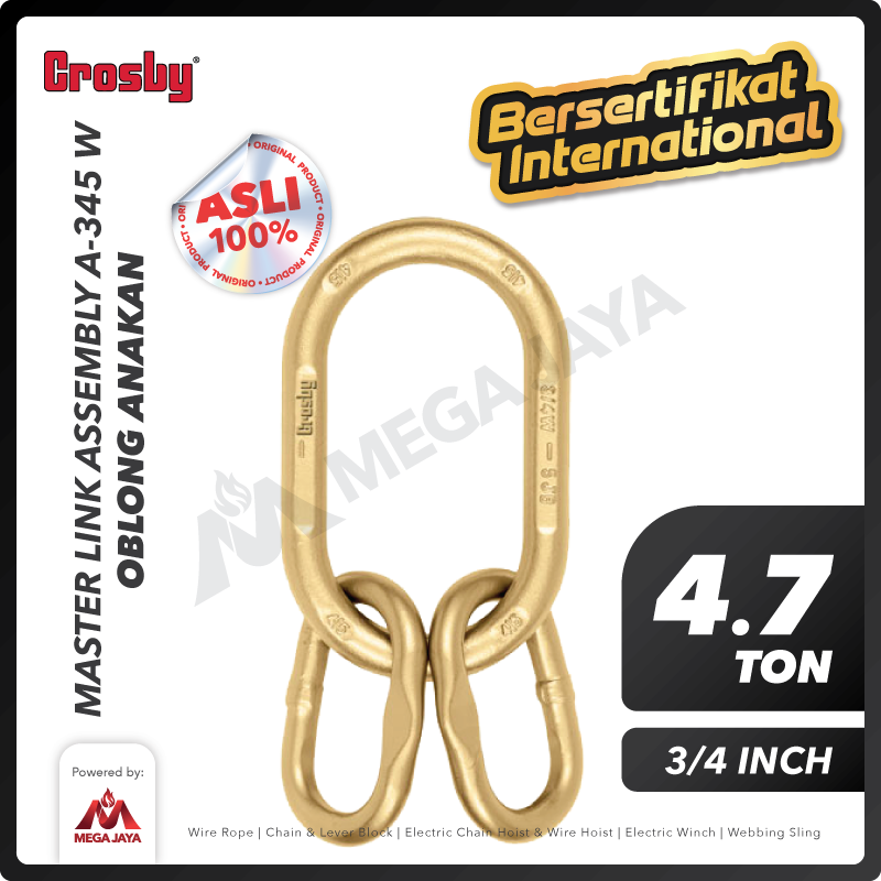 Master Link Assembly A-345 4.7 Ton - 3/4" Welded CROSBY