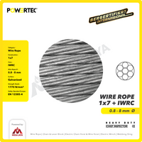 Wire Rope / Kawat Seling Baja 1x7 0.8mm Galv POWERTEC - 1000m