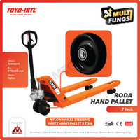 Nylon Steering Wheel / Roda Hand Pallet Nilon 170mm x 52mm 5 Ton 7" TOYO