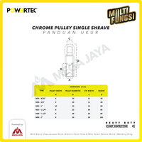 Small Pulley Chrome Katrol Kerekan 32mm 1-1/4" - 1 Sheave POWERTEC