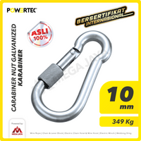 Carabiner / Karabiner Nut Galvanized 10 mm POWERTEC
