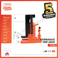 Hydraulic Toe Jack / Dongkrak Sepatu Track 10 Ton TOYO