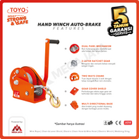 Hand Winch Auto Brake / Katrol Manual 1800 Lbs x 15 Meter TOYO
