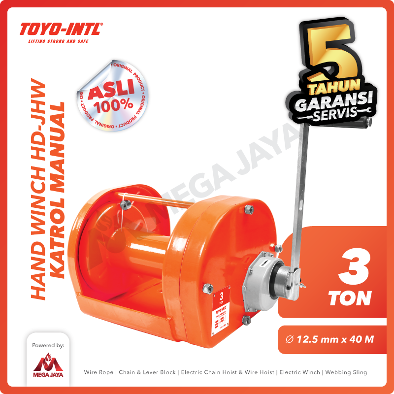 Hand Winch / Boat Winch / Katrol Manual 3 Ton HD TOYO-INTL