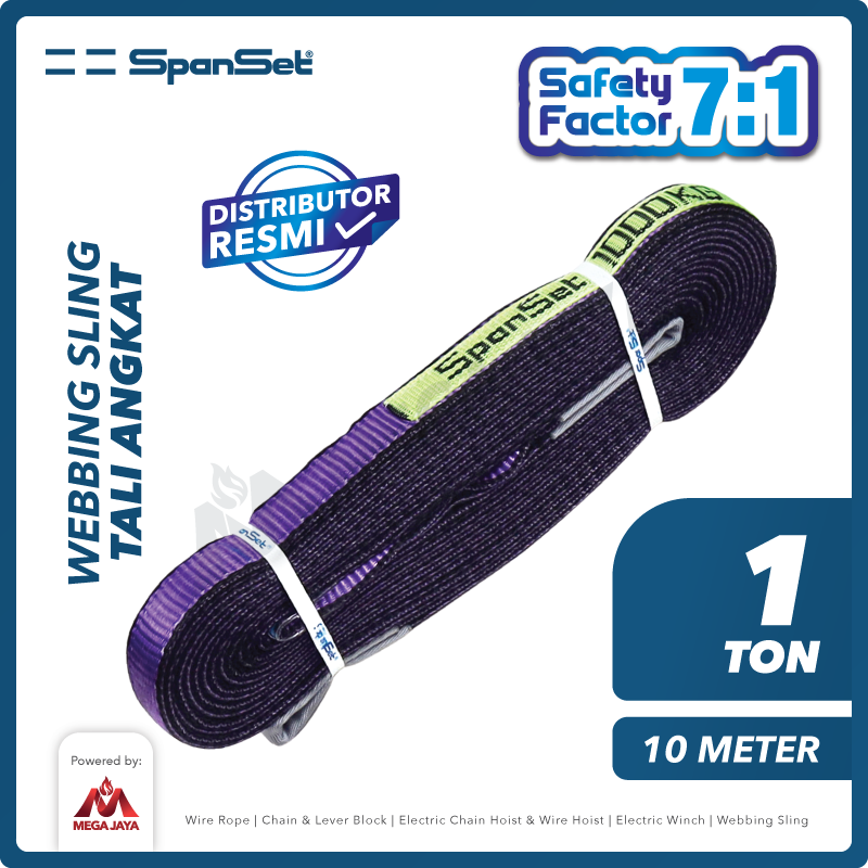 Webbing Sling Belt / Tali Angkat 1 Ton x 10 Meter SPANSET