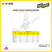 Small Pulley SS 304 Katrol Kerekan 100mm - 1 Sheave Stainless POWERTEC