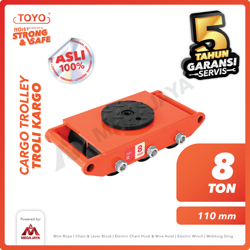Cargo Trolley / Dolly Skate Roller 8 Ton TOYO