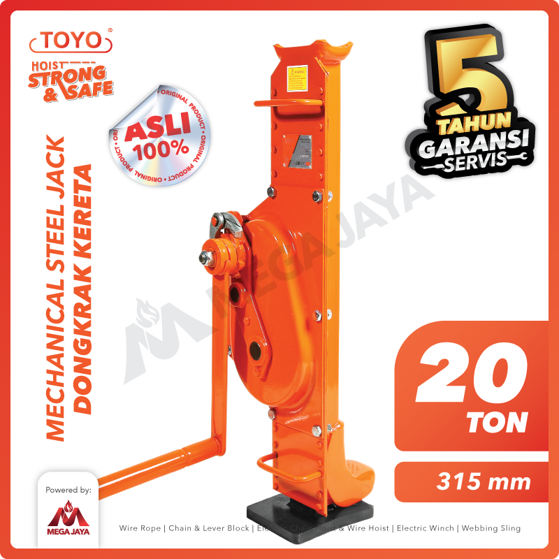 Mechanical Steel Jack / Dongkrak Kereta 20 Ton TOYO