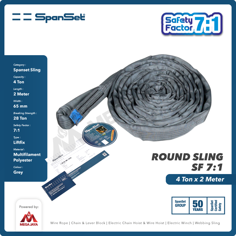 Round Sling / Roundsling 4 Ton x 2 Meter SPANSET