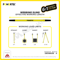 Webbing Sling Belt / Tali Angkat 24 Ton x 8 Meter POWERTEC Double Ply