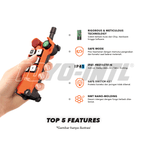 Wireless Remote Control TOYO Single Speed 6 Button (AC/DC 18-65V)