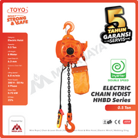 Electric Chain Hoist 0.5 Ton x 6 Meter HHBD Inverter TOYO