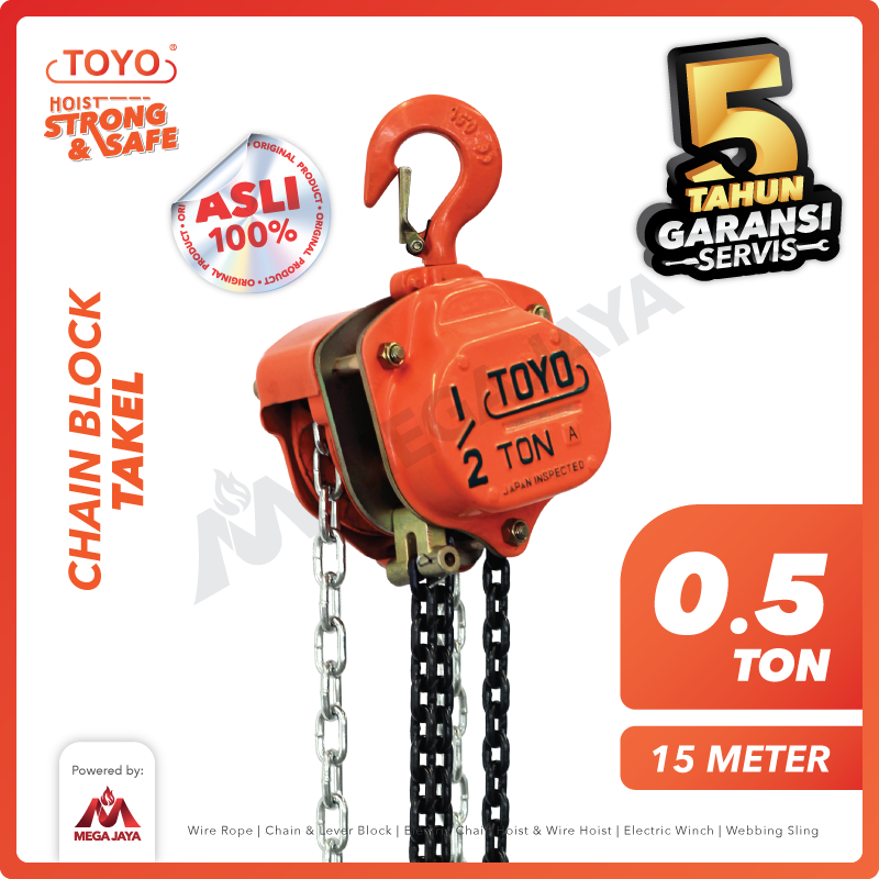 Chain Block / Takel 0.5 Ton x 15 Meter TOYO