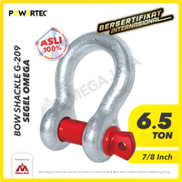 Bow Shackle Omega G209 6.5 Ton - 7/8" POWERTEC Segel Screw Pin