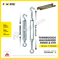 Turnbuckle / Jarum Keras Galv Hook & Eye M32 Span Skrup POWERTEC