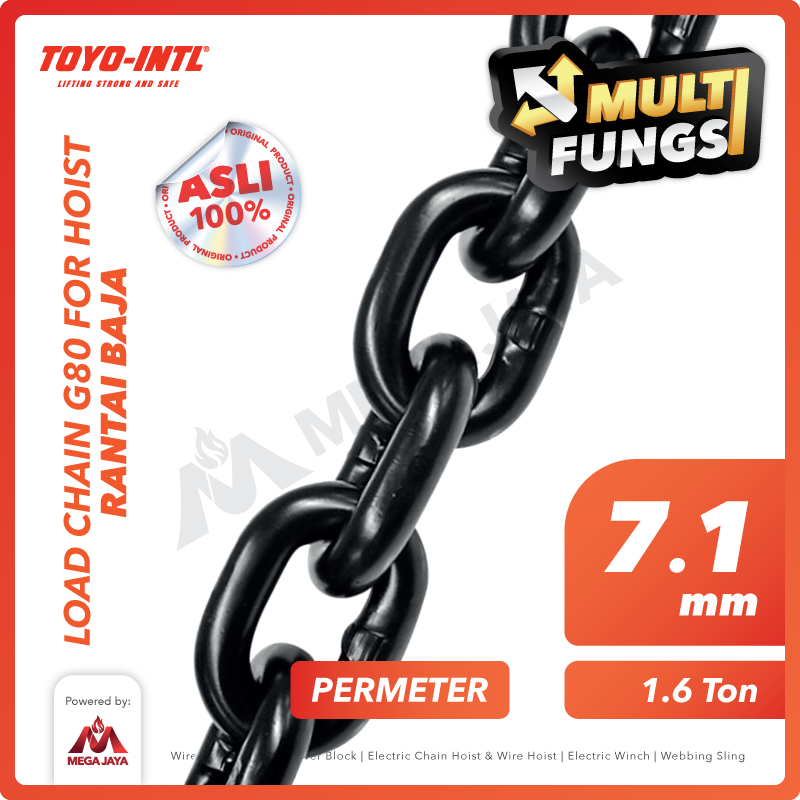 Load Chain / Rantai Baja G80 Hoist - 7.1mm TOYO-INTL