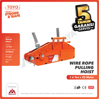 Wire Rope Pulling Hoist / Tirfor 1.6 Ton x 20 Meter TOYO