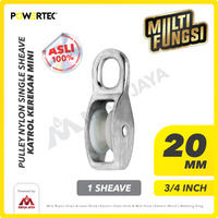 Pulley Nylon Katrol Kerekan 20mm 3/4" - 1 Sheave Nilon POWERTEC