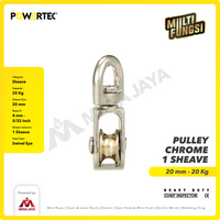 Small Pulley Chrome Katrol Kerekan 20mm 3/4" - 1 Sheave POWERTEC