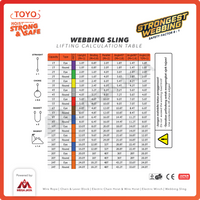 Webbing Sling Belt / Tali Angkat 24 Ton x 8 Meter TOYO Double Ply